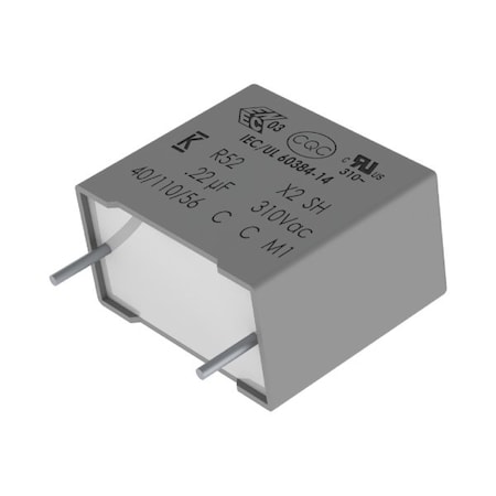 Kemet Film Capacitor, Polypropylene, 630V, 10% +Tol, 10% -Tol, 3.3Uf, Through Hole Mount R523R433050P0K